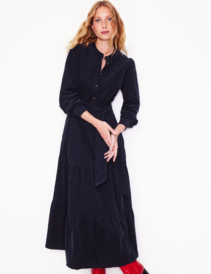 Alba Cord Maxi Dress-Navy-4