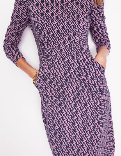Florrie Long Sleeve Dress-Soft Lavender, Ribbon Wave-2