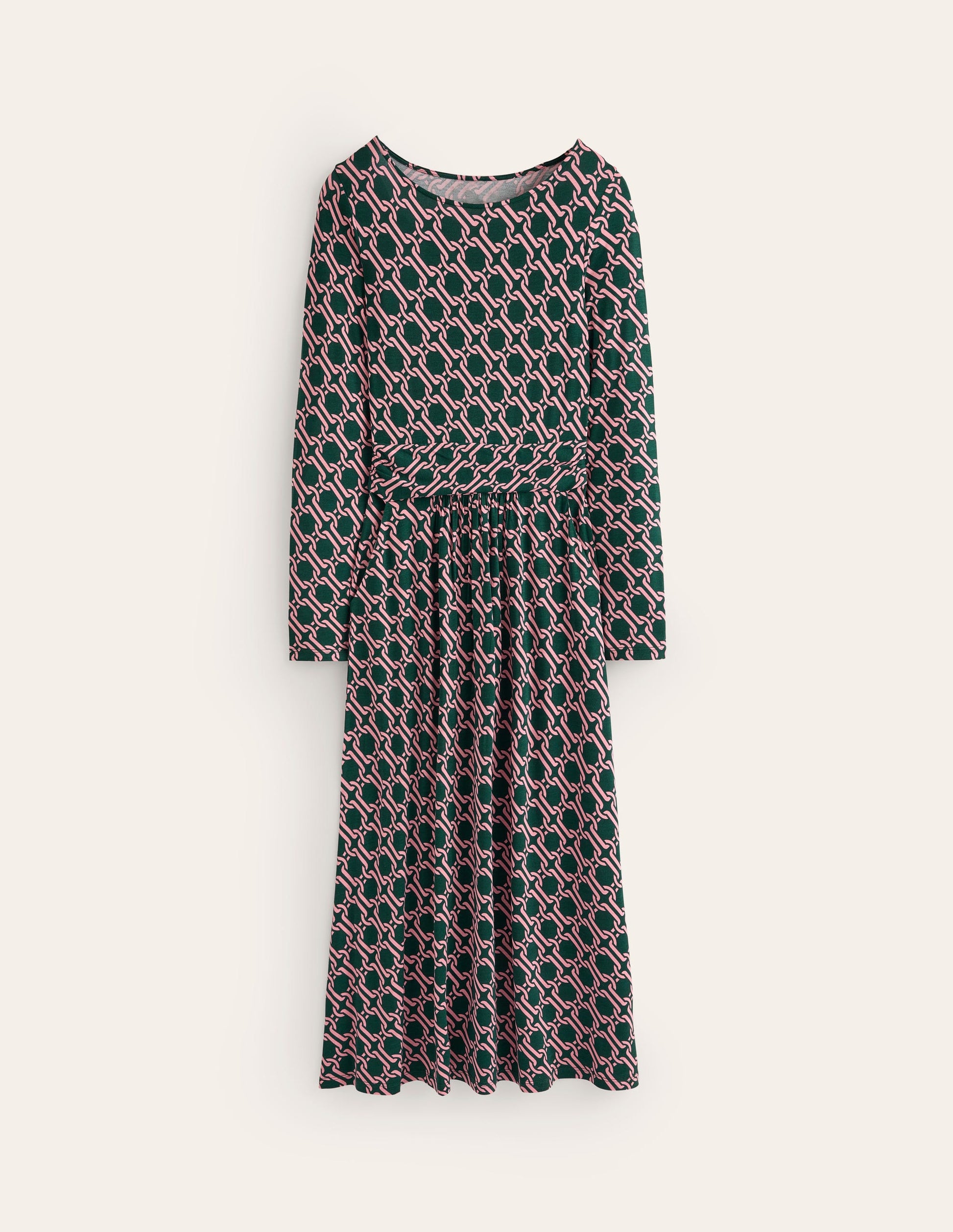 Amelie Long Sleeve Midi Dress-Glade, Chain Geo-6