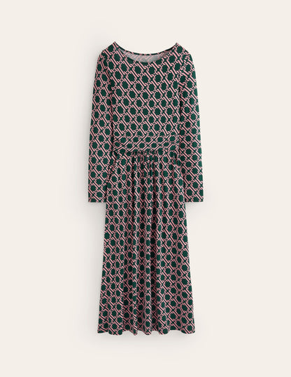 Amelie Long Sleeve Midi Dress-Glade, Chain Geo-6