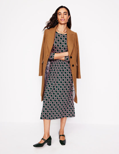 Amelie Long Sleeve Midi Dress-Glade, Chain Geo-1