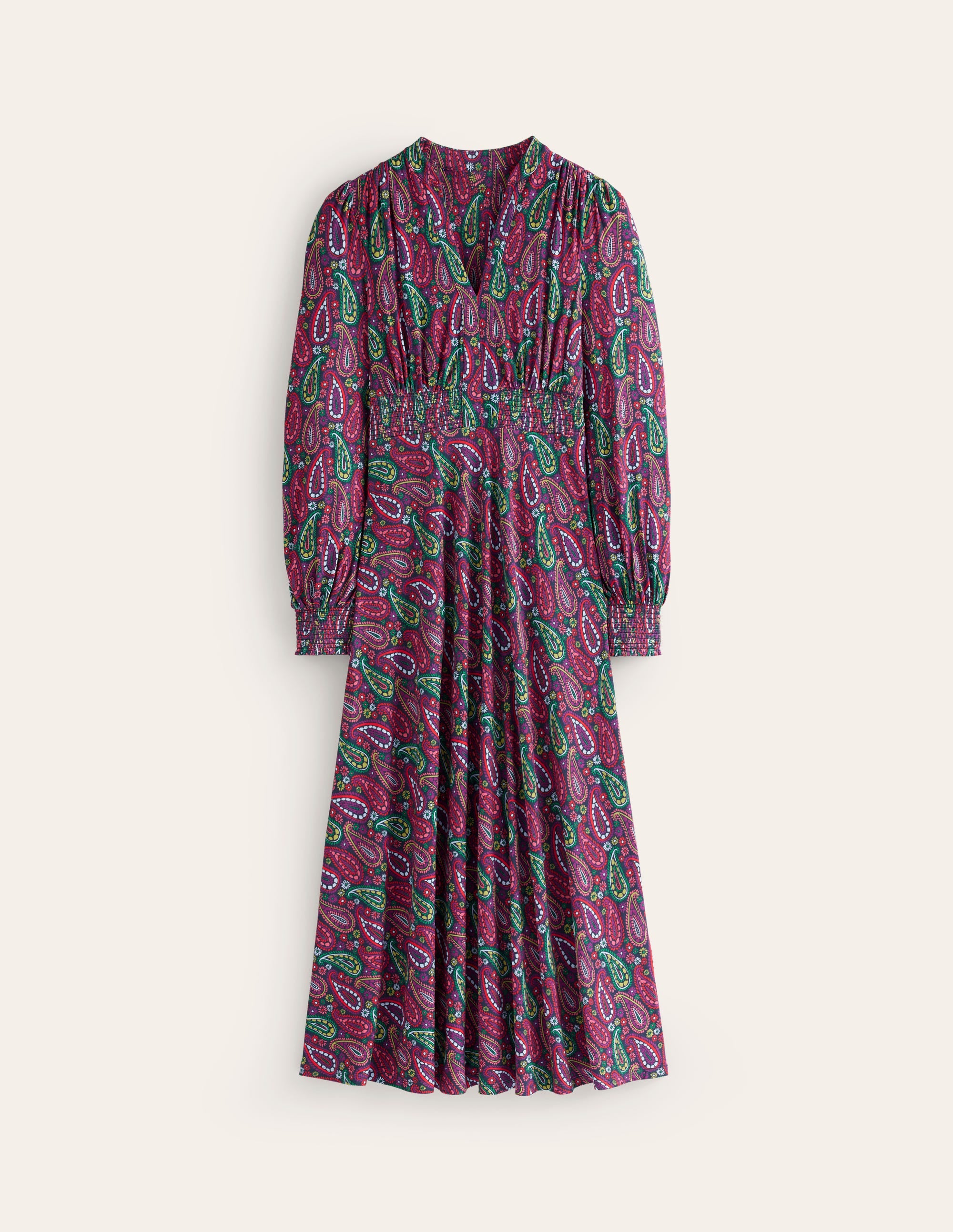 Georgia Jersey Midi Dress-Multi, Illustrated Paisley - Image 7