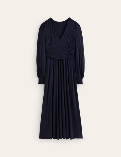 Daphne Jersey Maxi Dress-Navy-5