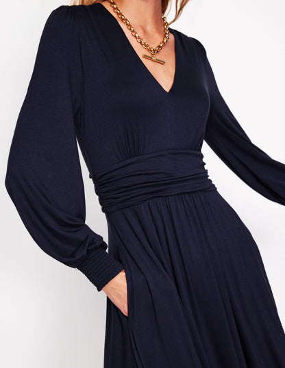 Daphne Jersey Maxi Dress-Navy-2