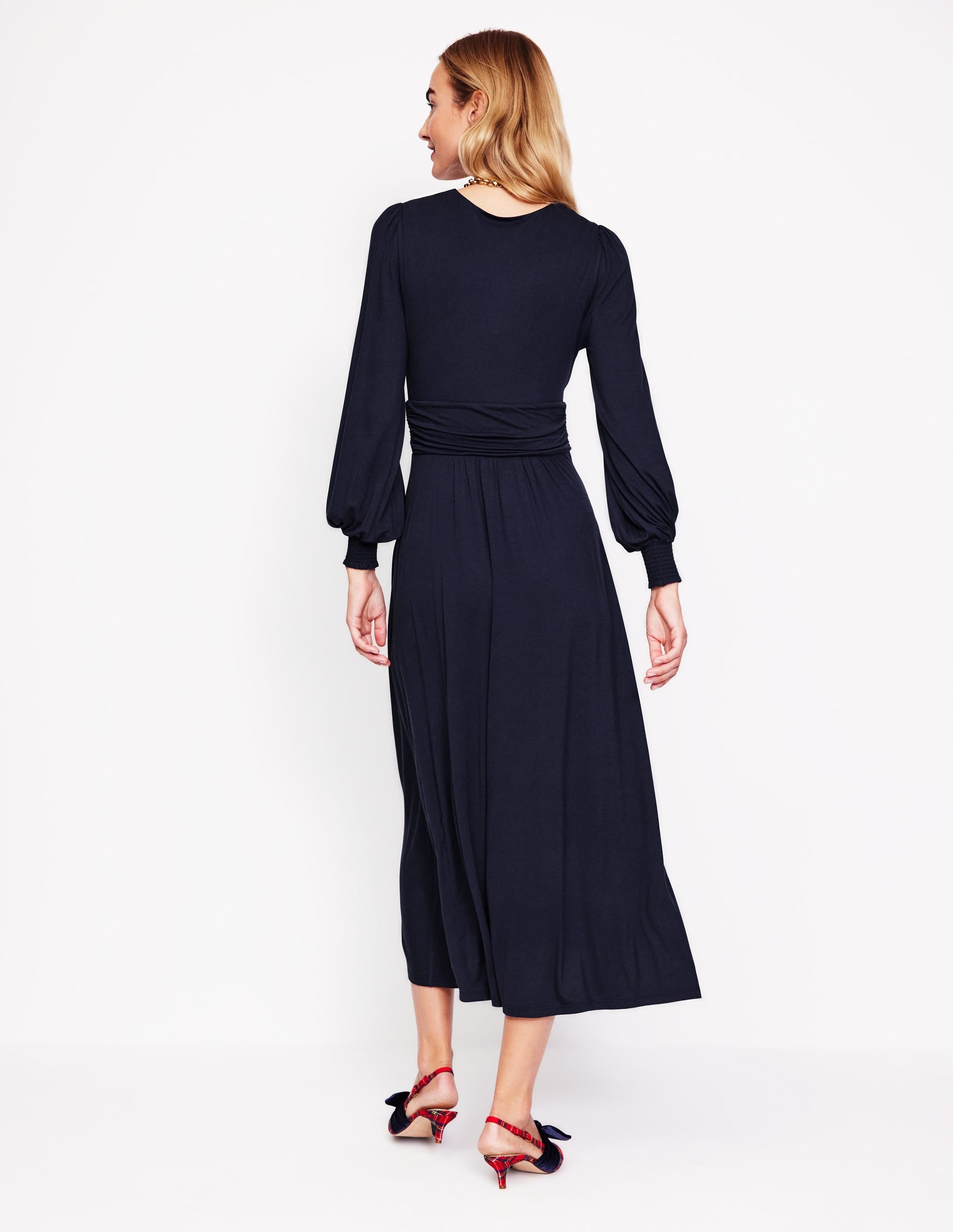 Daphne Jersey Maxi Dress-Navy - Image 3