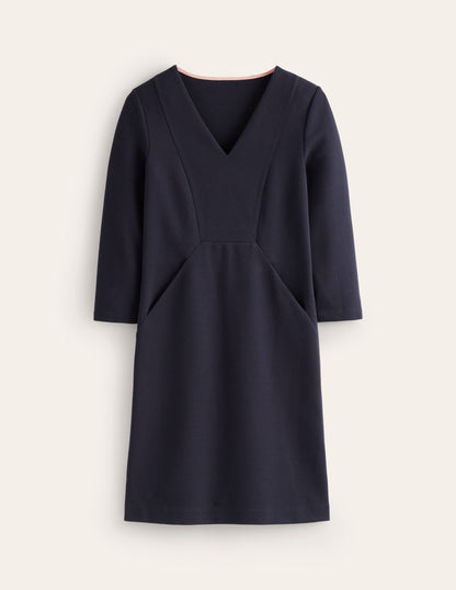 Bronte Ottoman Dress-Navy-5