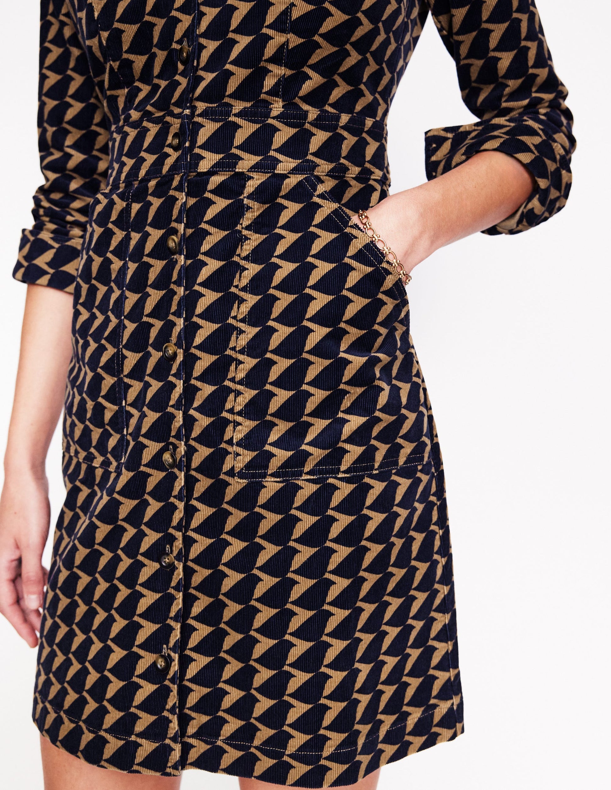 boden flora cord shirt dress Flora Cord Shirt Dress - Rubber, Birdie