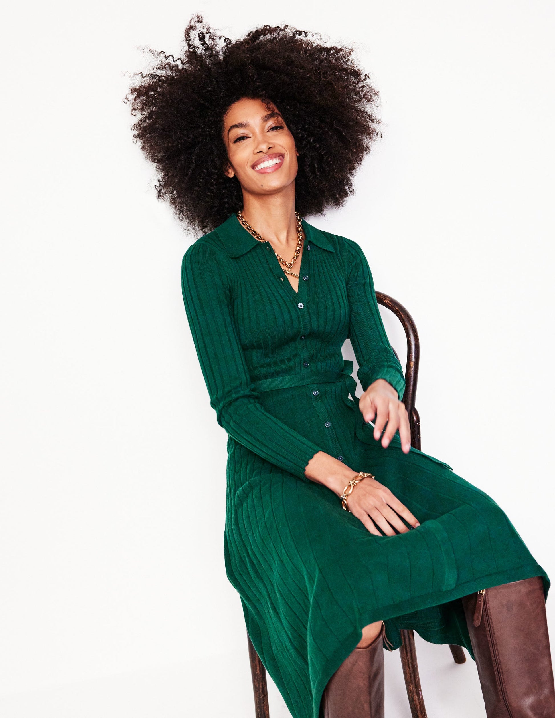 Rachel Knitted Shirt Dress-Glade-4