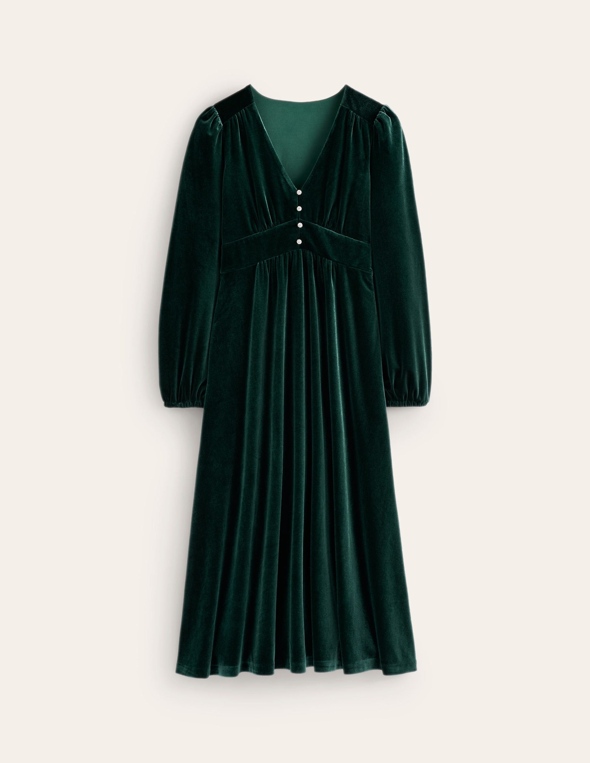Jocelyn Velvet Tea Dress-Pine-6