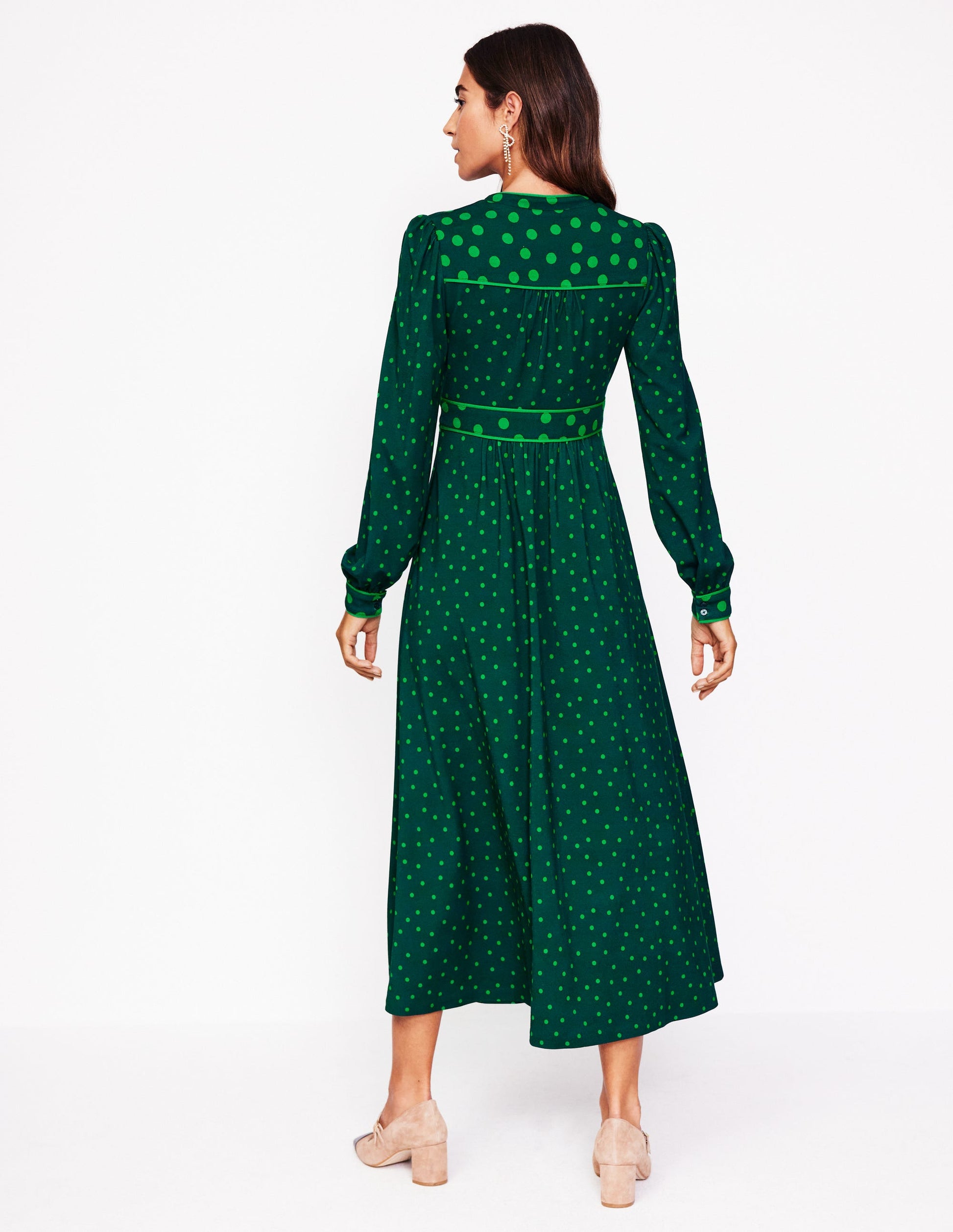 Hotched Ponte Dress-Glade, Abstract Dot-3