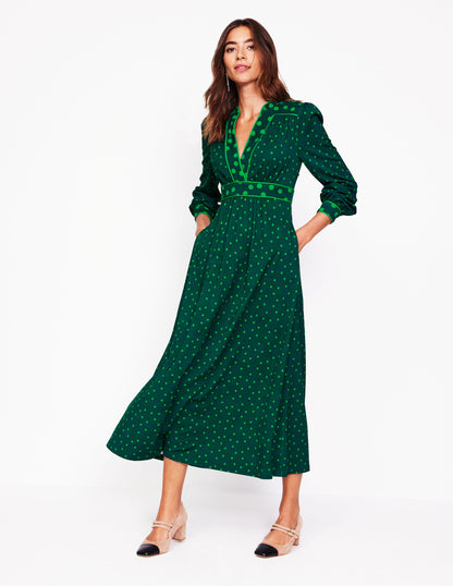 Hotched Ponte Dress-Glade, Abstract Dot-4