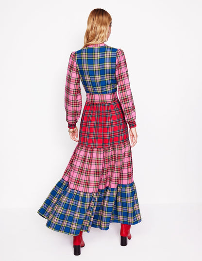 Alba Check Maxi Dress-Multi Hotch Potch Check-4