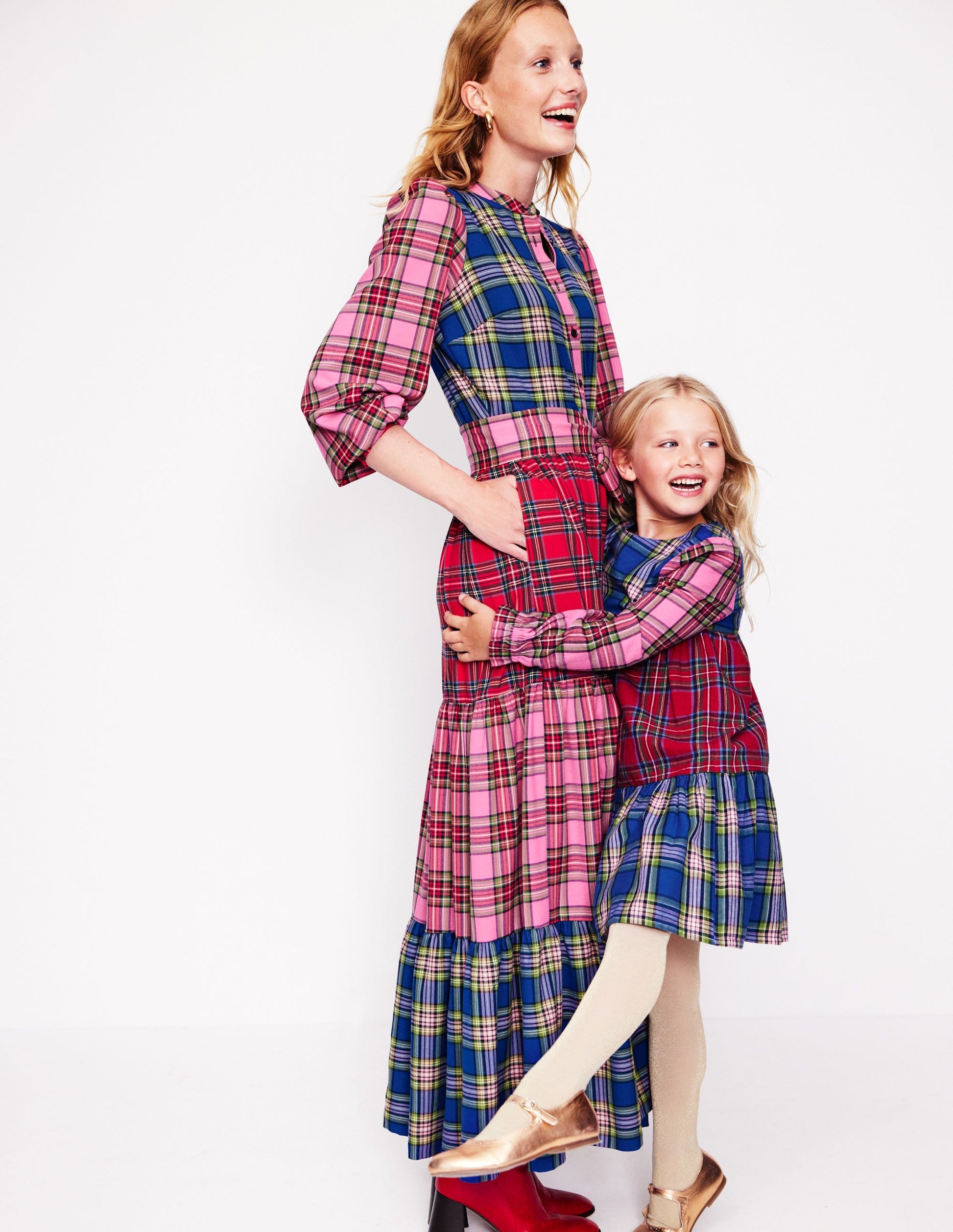 Alba Check Maxi Dress-Multi Hotch Potch Check-7