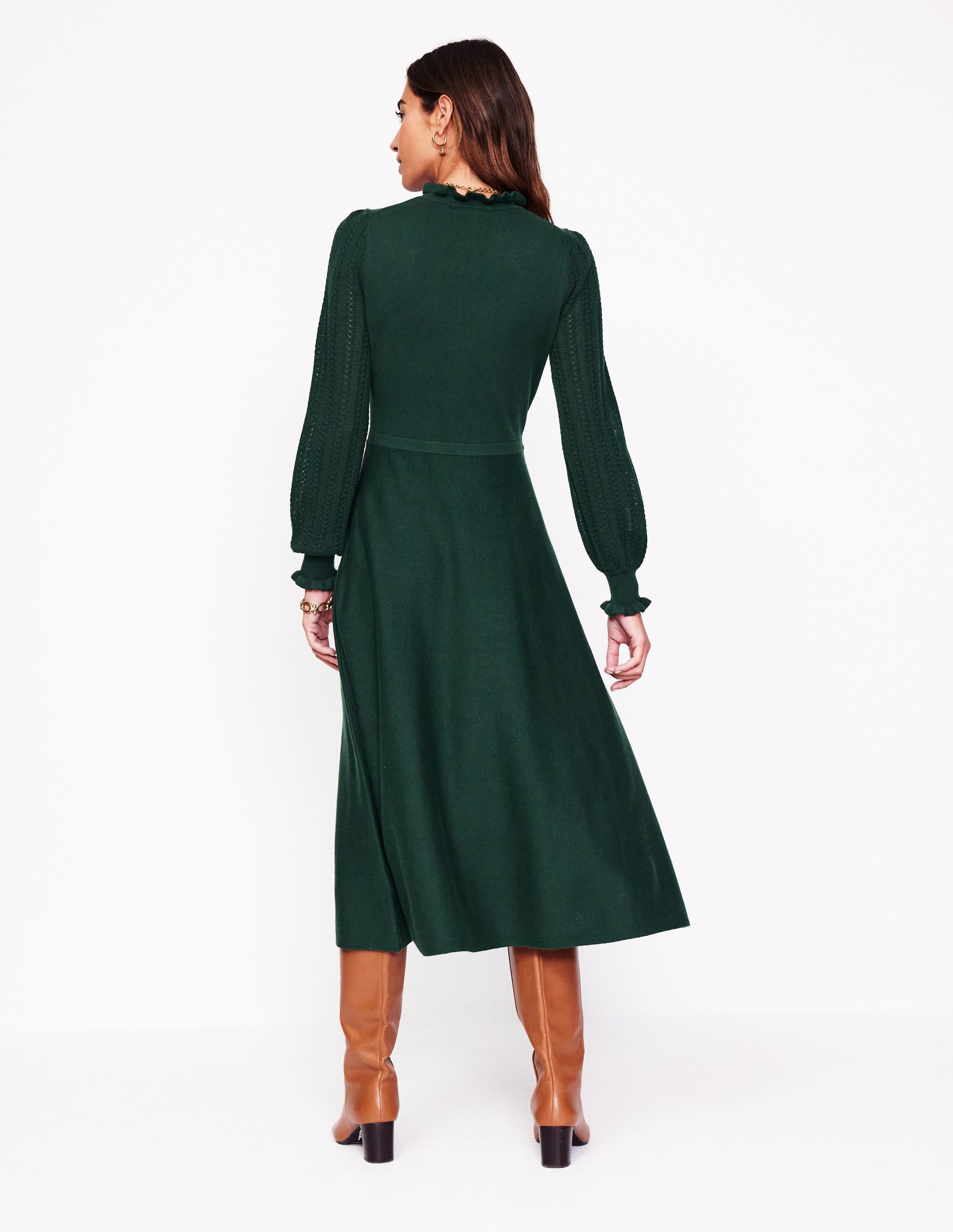 Winifred Frilled Knitted Dress-Glade - Image 3