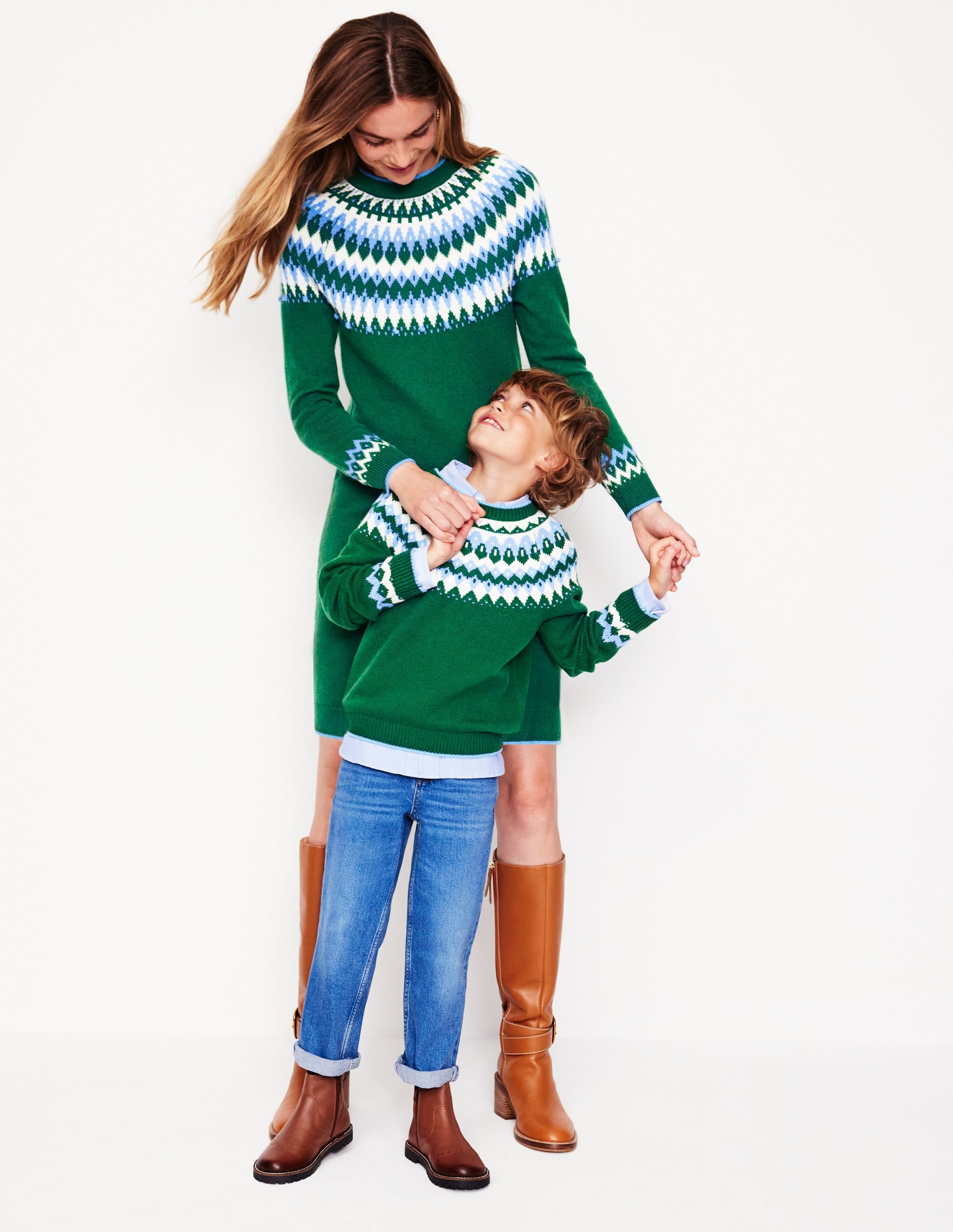 Eleanor Fair Isle Dress-Pine, Fair Isle - Image 5