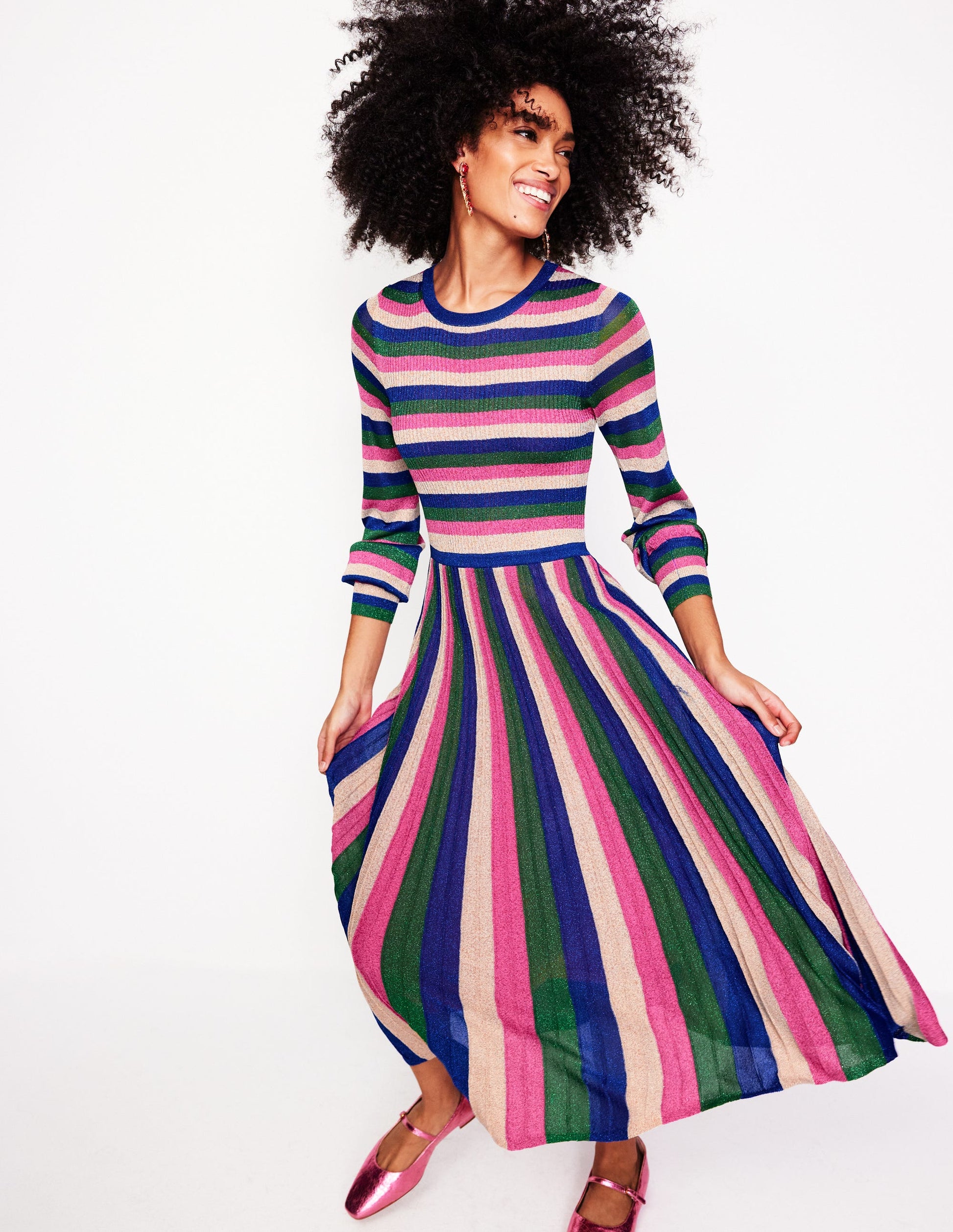 boden ribbed metallic dress Buy Boden Multi Ribbed Metallic Party Dress from Next Denmark
