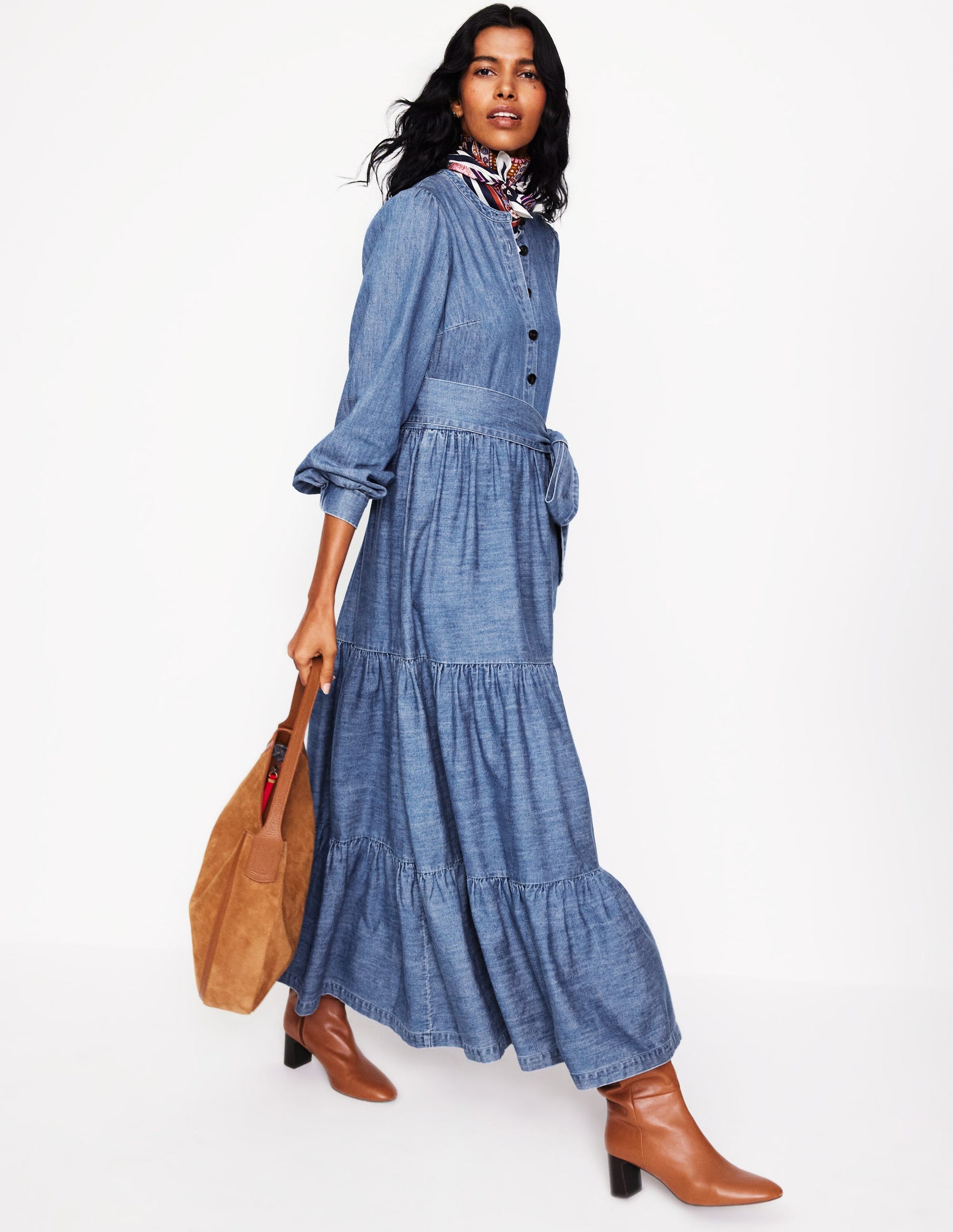 denim maxi pinafore dress Pinup Pinafore Style Denim Overall Maxi Dress