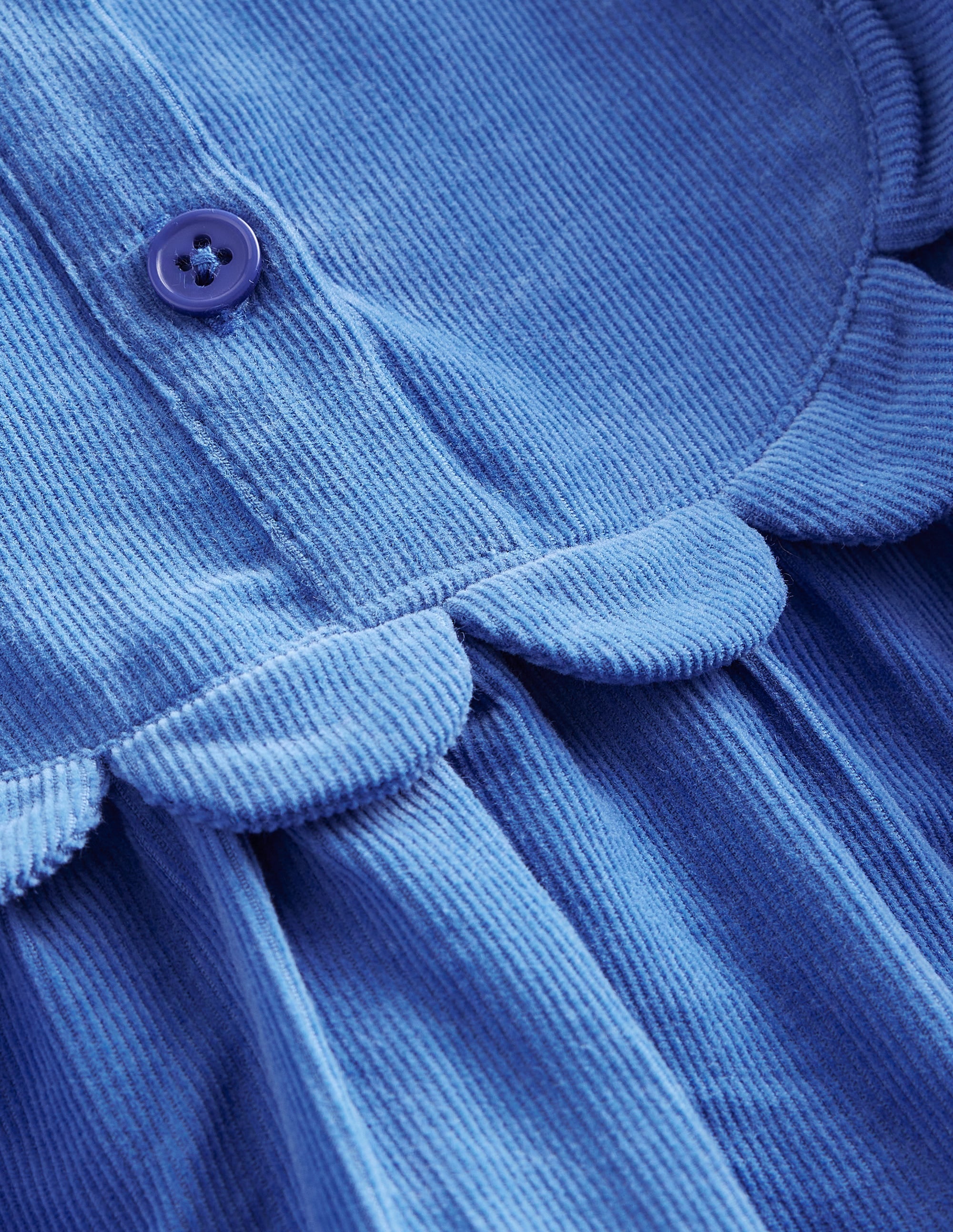 Norah Scallop Cord Dress-Bluejay Blue - Image 3