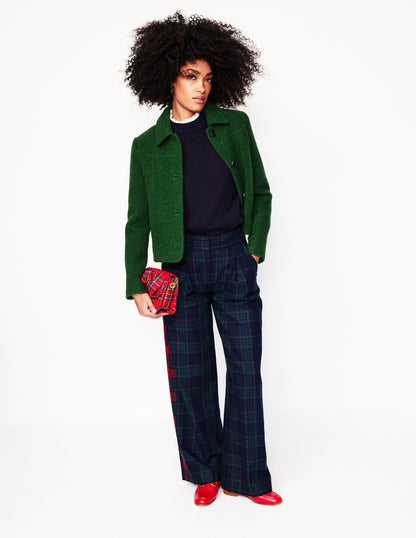 Chunky Cashmere Crew Neck Tank-Navy-4