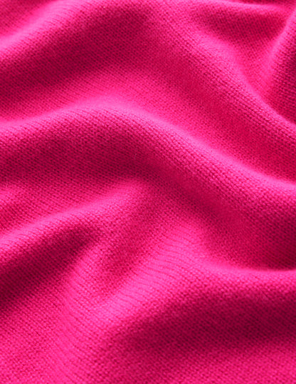 Chunky Cashmere Crew Neck Tank-Bright Pink-6