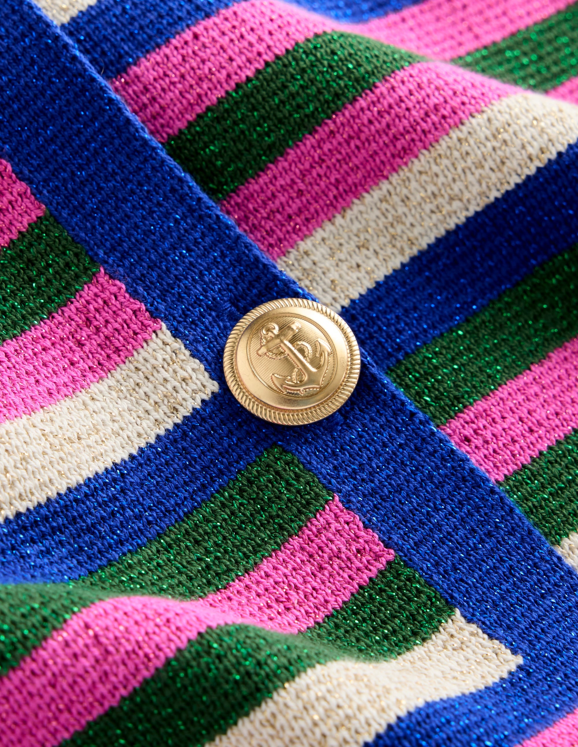 Holly Knitted Jacket-Multi Metallic Stripe - Image 7