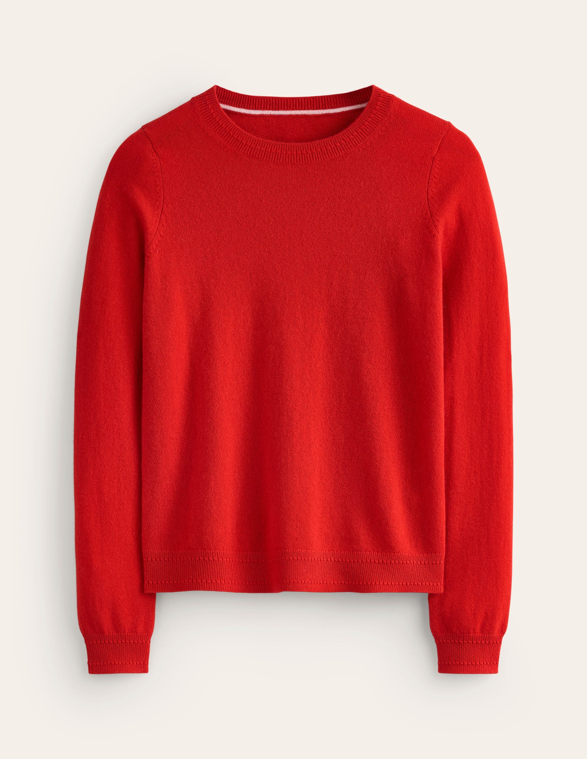 Eva Cashmere Crew Neck Jumper-Rouge Red - Image 5
