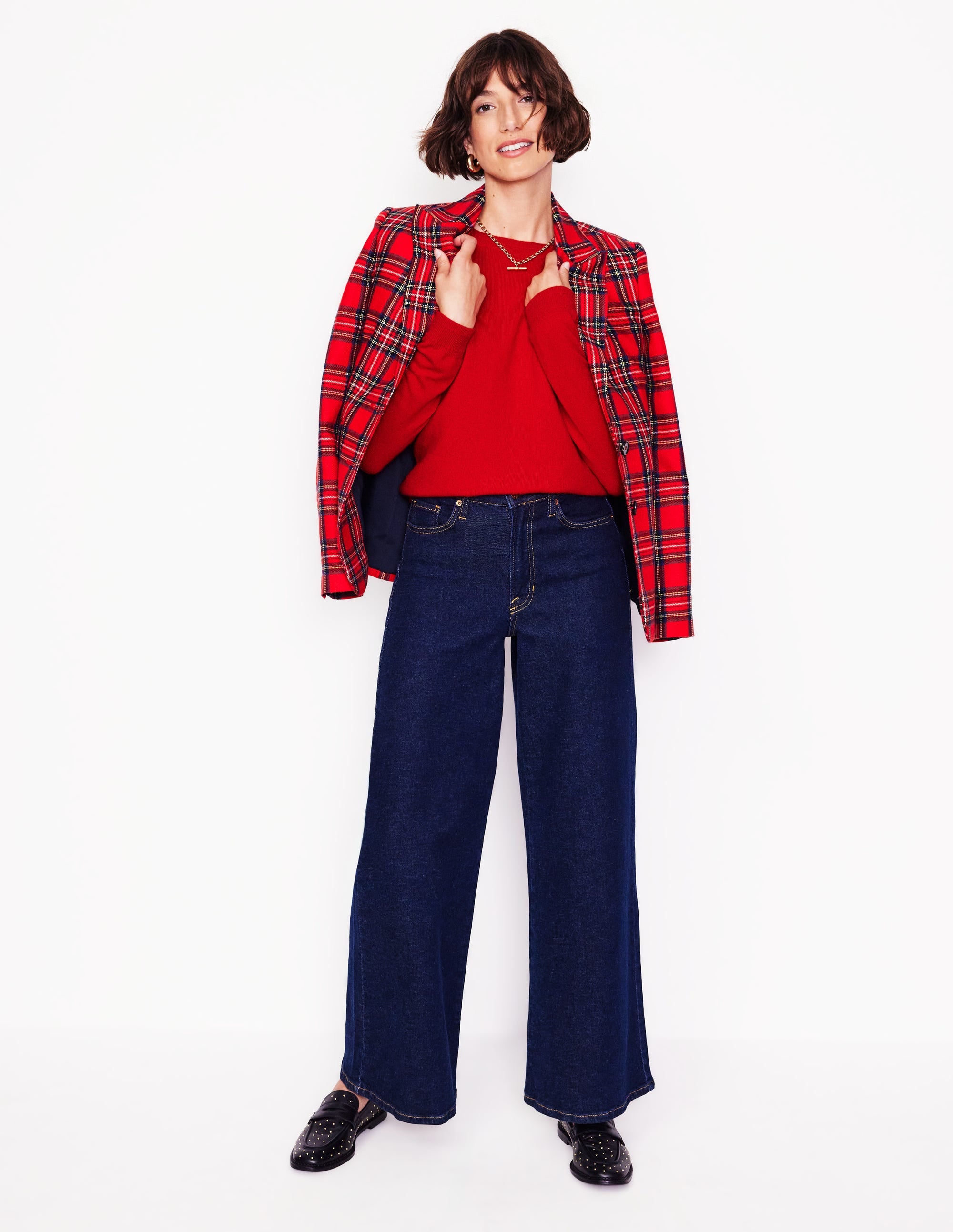 Eva Cashmere Crew Neck Jumper-Rouge Red - Image 4