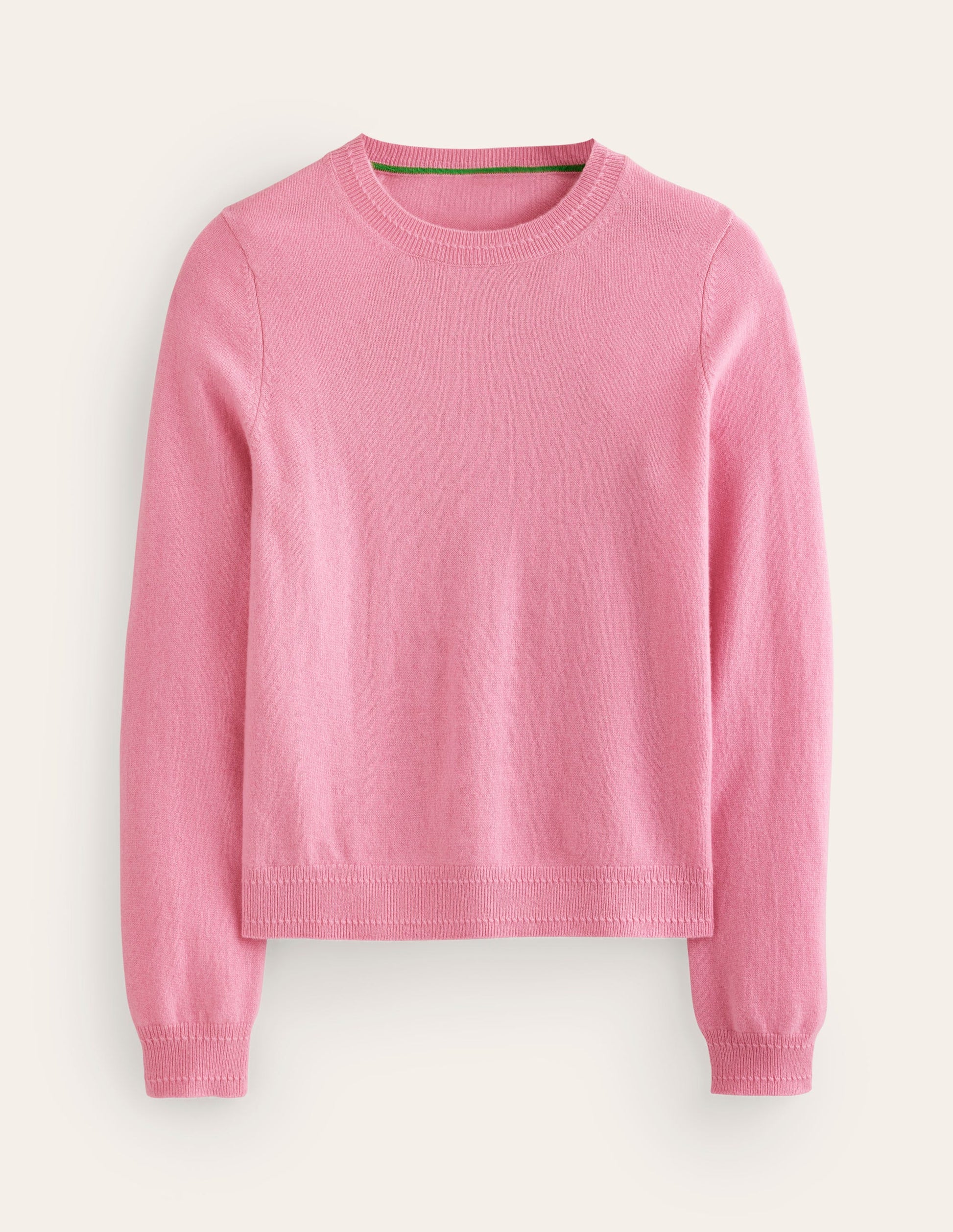 Eva Cashmere Crew Neck Jumper-Old Rose Pink-5