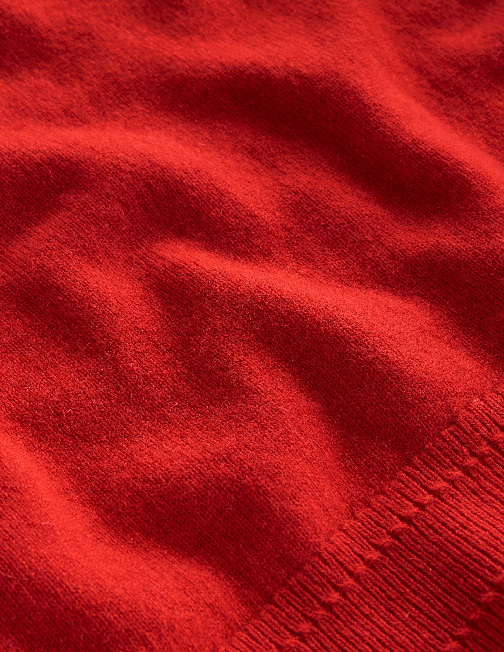 Eva Cashmere V-neck Jumper-Rouge Red-6