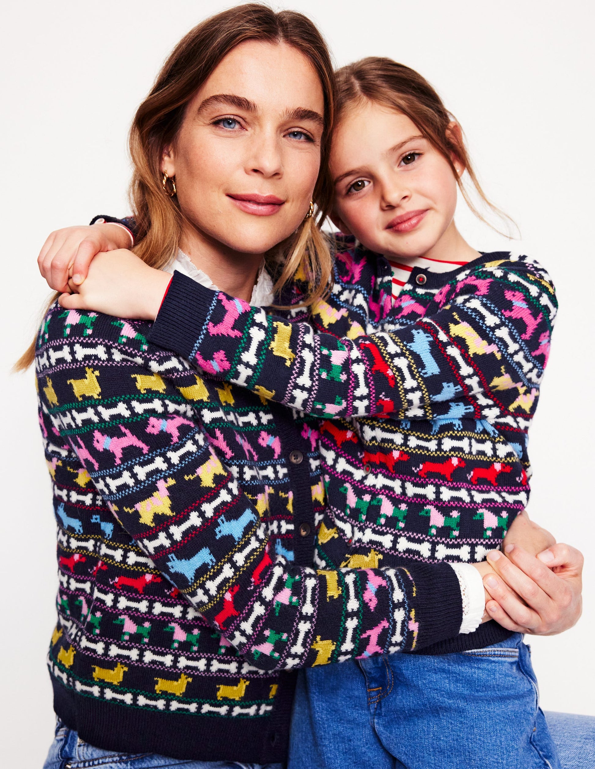 Edie Fair Isle Cardigan-Navy, Dogs-8