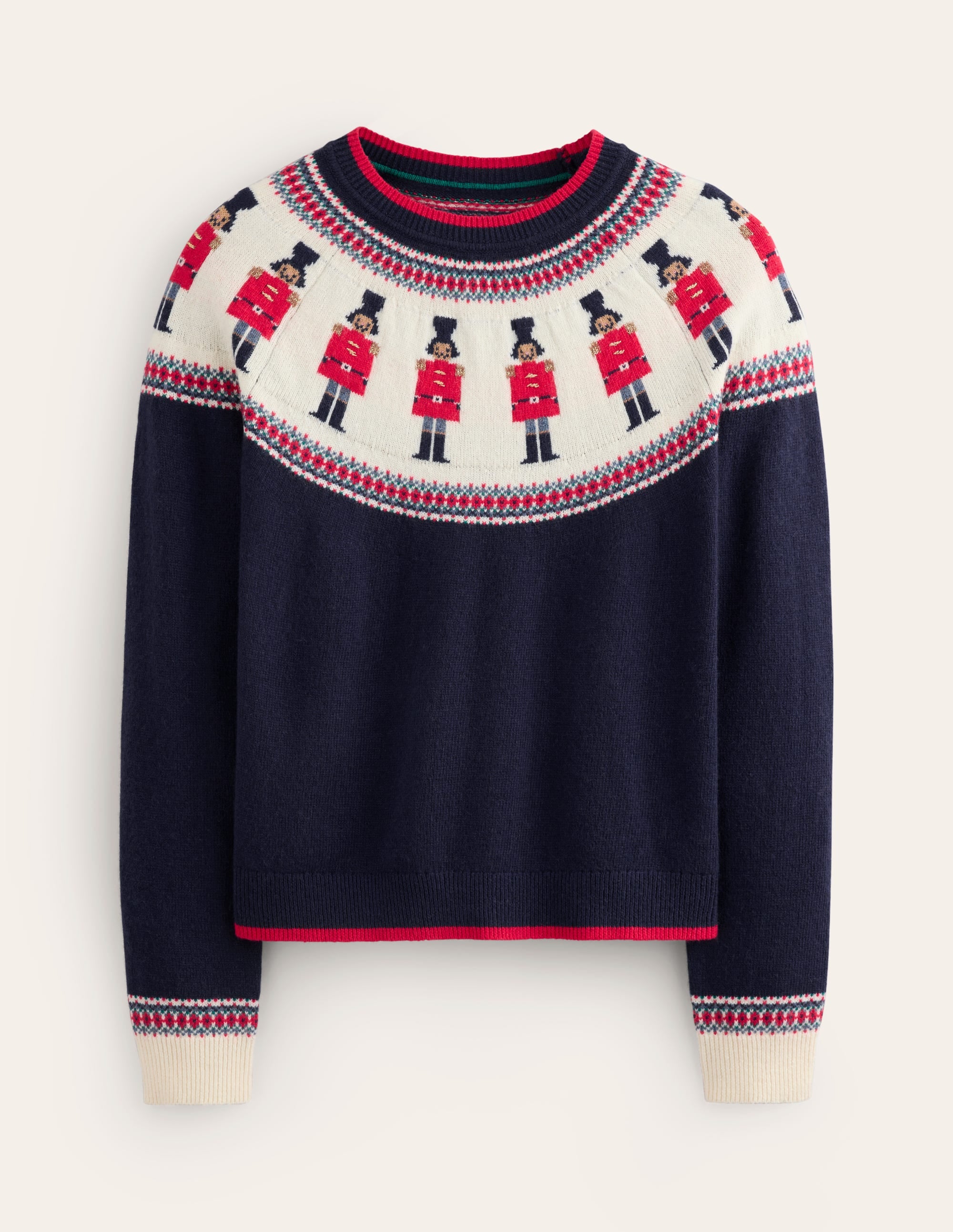 Edie Fair Isle Jumper-Navy, Soldiers - Image 8