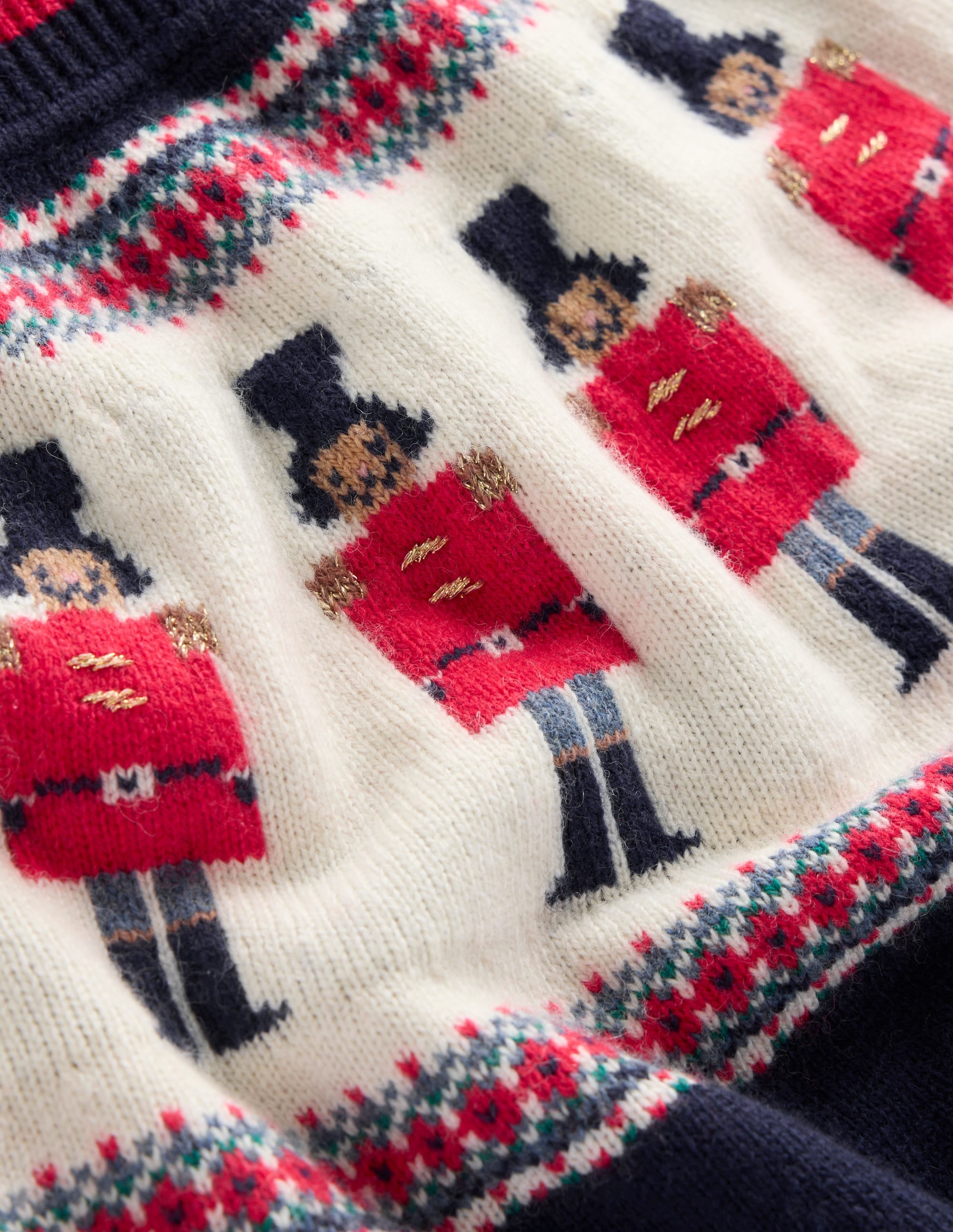 Edie Fair Isle Jumper-Navy, Soldiers - Image 9