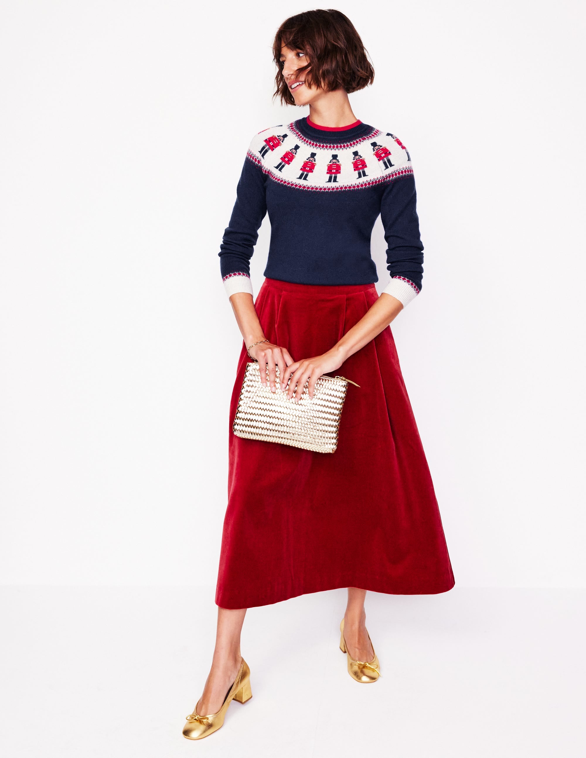 Edie Fair Isle Jumper-Navy, Soldiers - Image 4