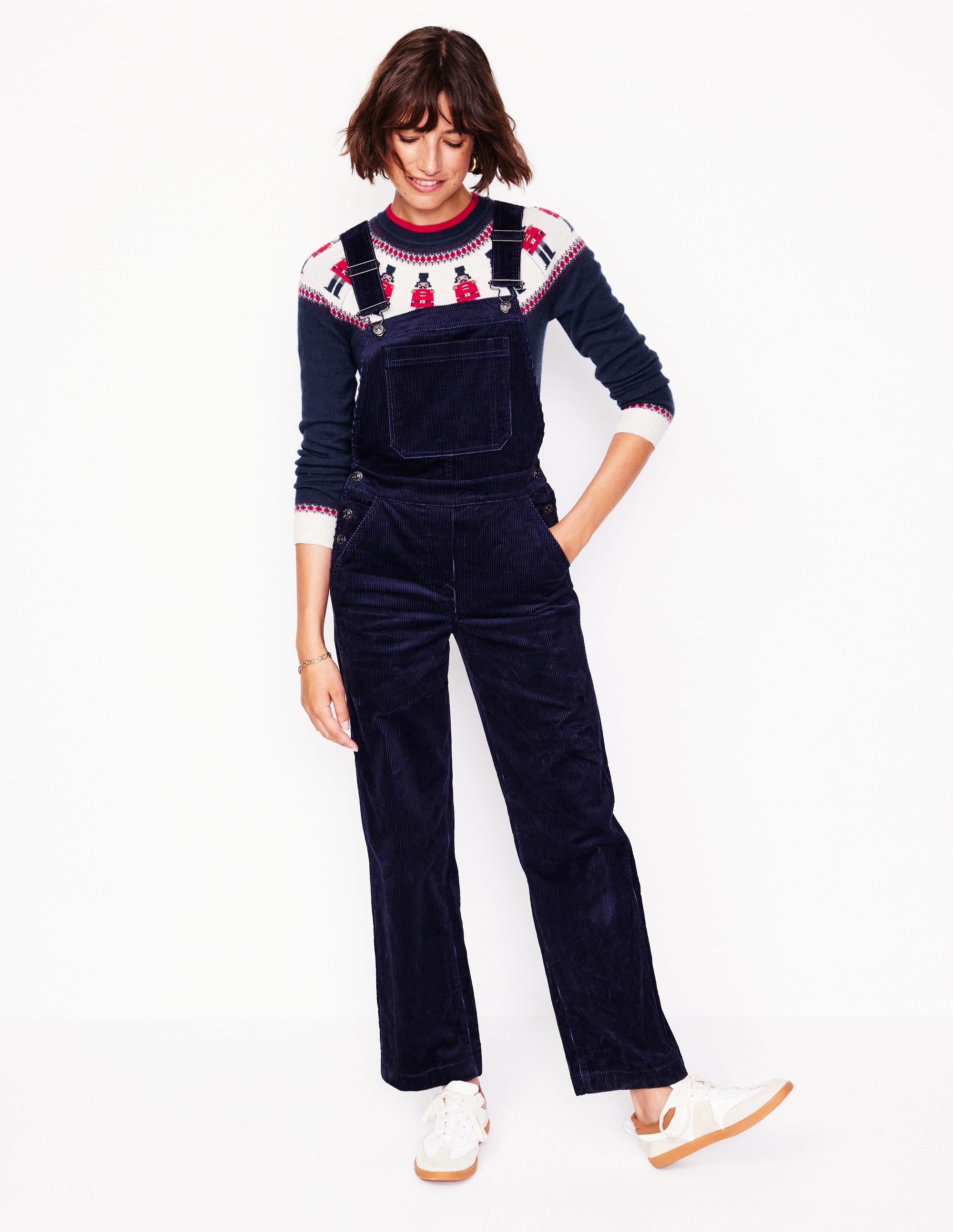 Edie Fair Isle Jumper-Navy, Soldiers - Image 5