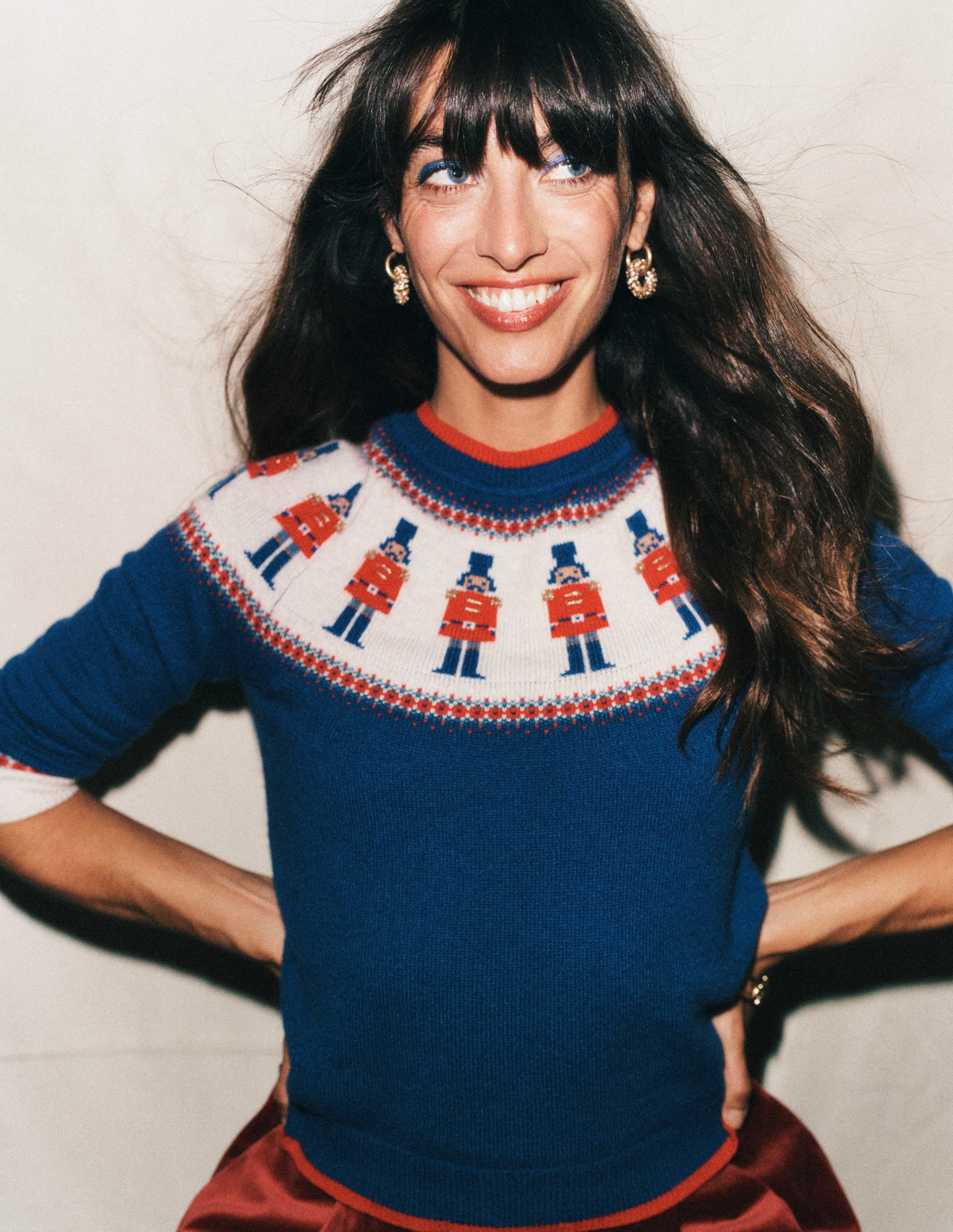 Edie Fair Isle Jumper-Navy, Soldiers - Image 7
