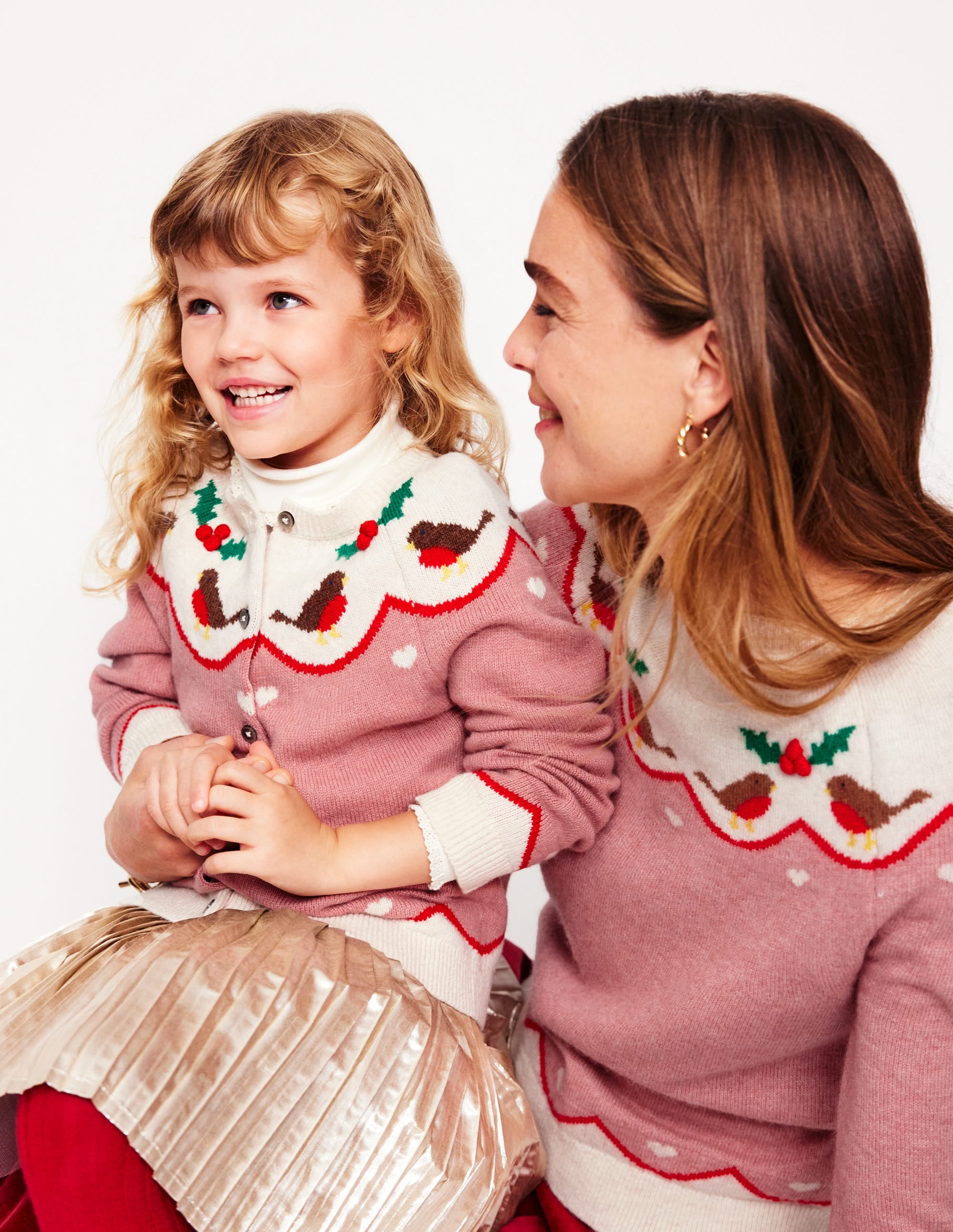 Edie Fair Isle Jumper-Quartz Pink, Robins - Image 6