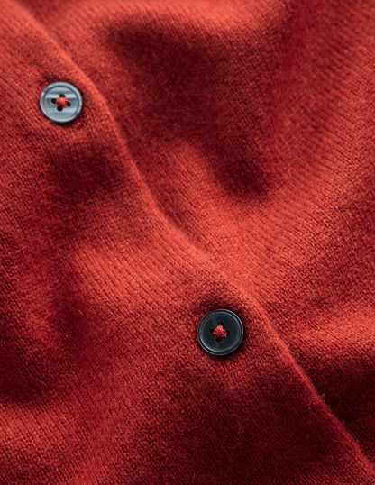 Eva Cashmere Crew Cardigan-Copper Brown-7