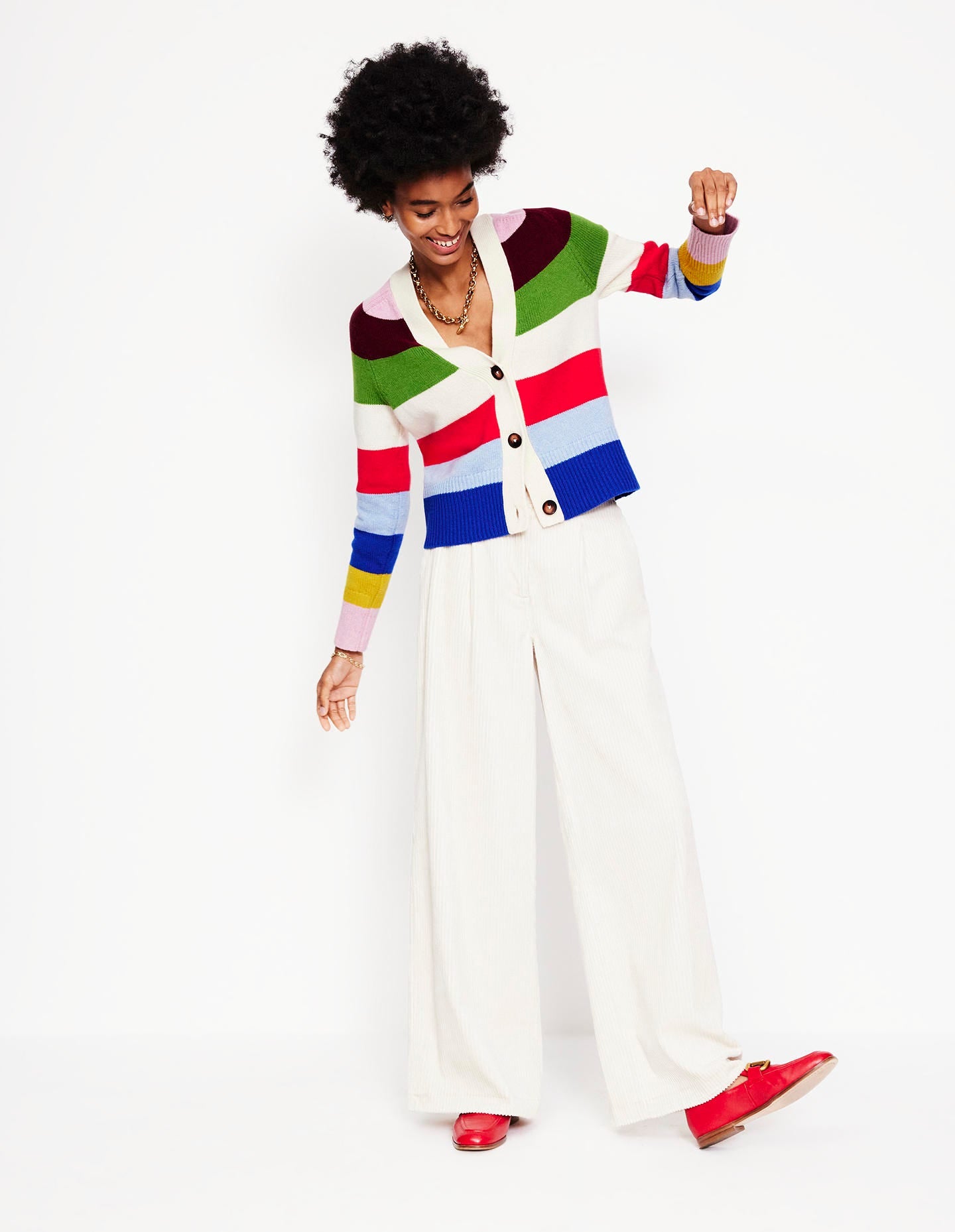 Olivia Merino Cardigan-Multi, Rainbow-4