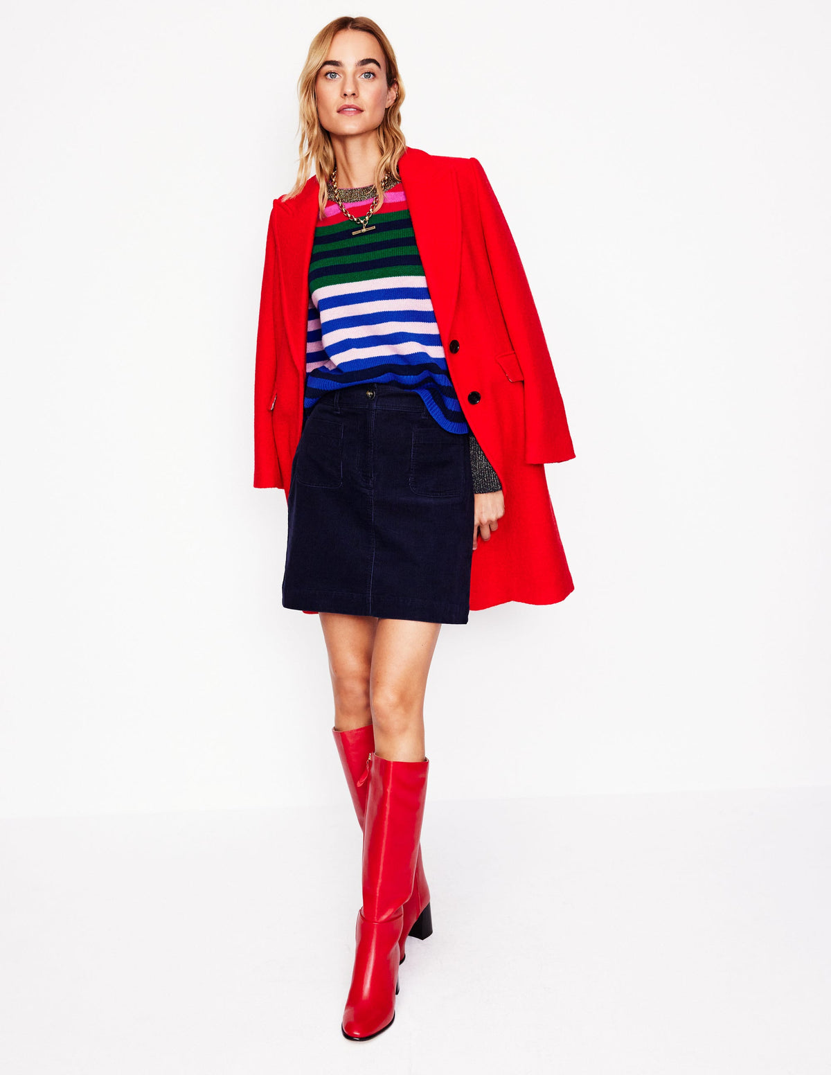 Olivia Merino Jumper-Multi, Rainbow Stripe - Image 6
