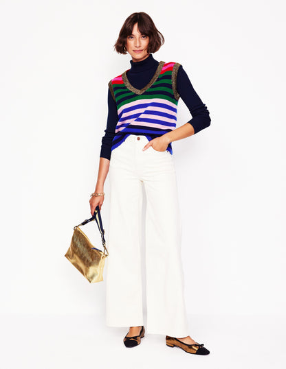 Olivia Merino Tank-Multi, Rainbow Stripe-5