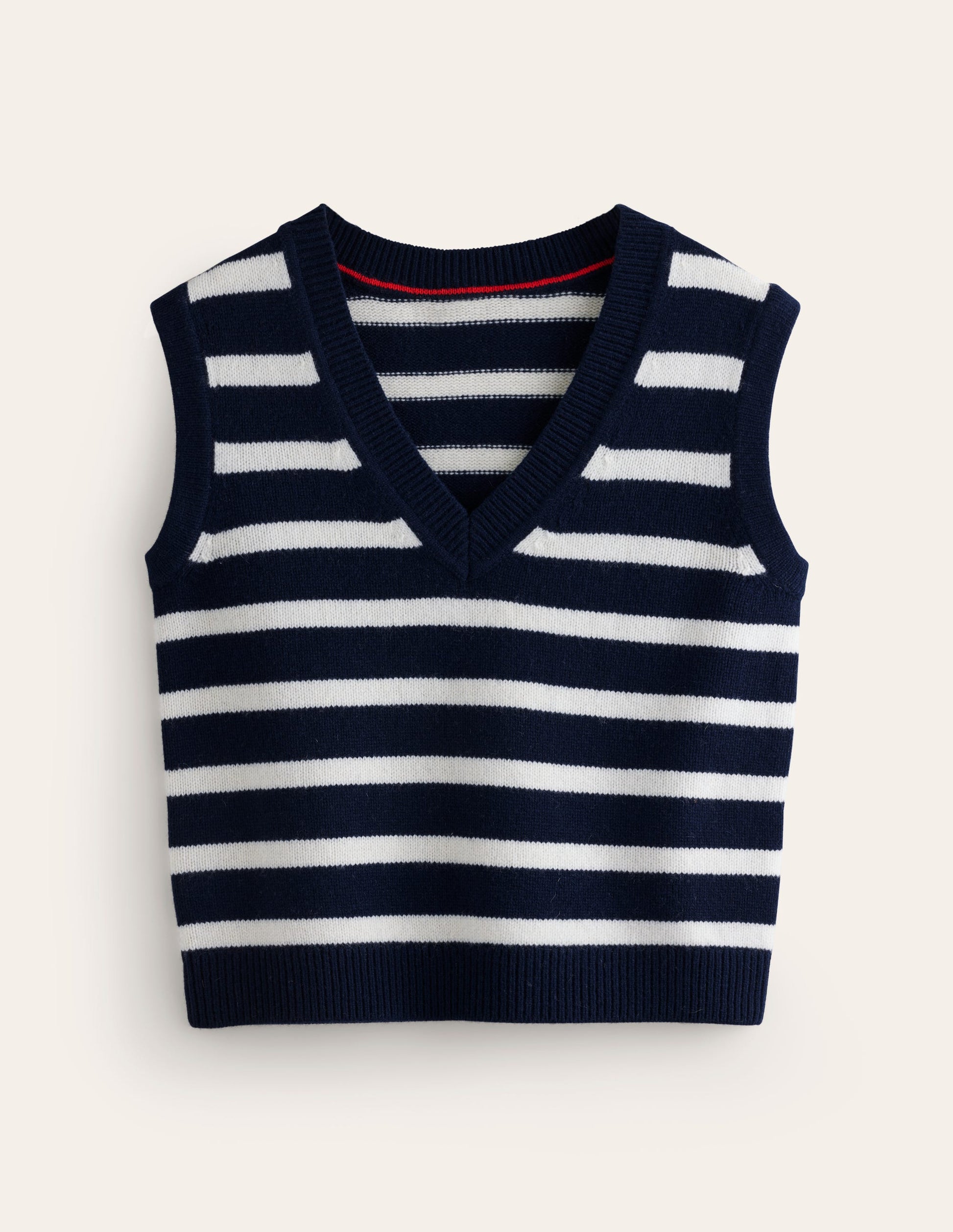 Olivia Merino Tank-Navy, Ivory-7