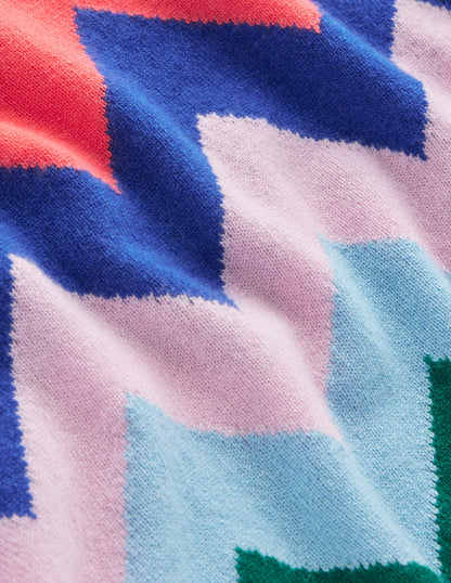 Lydia Cashmere Jumper-Multi, Zig Zag-7