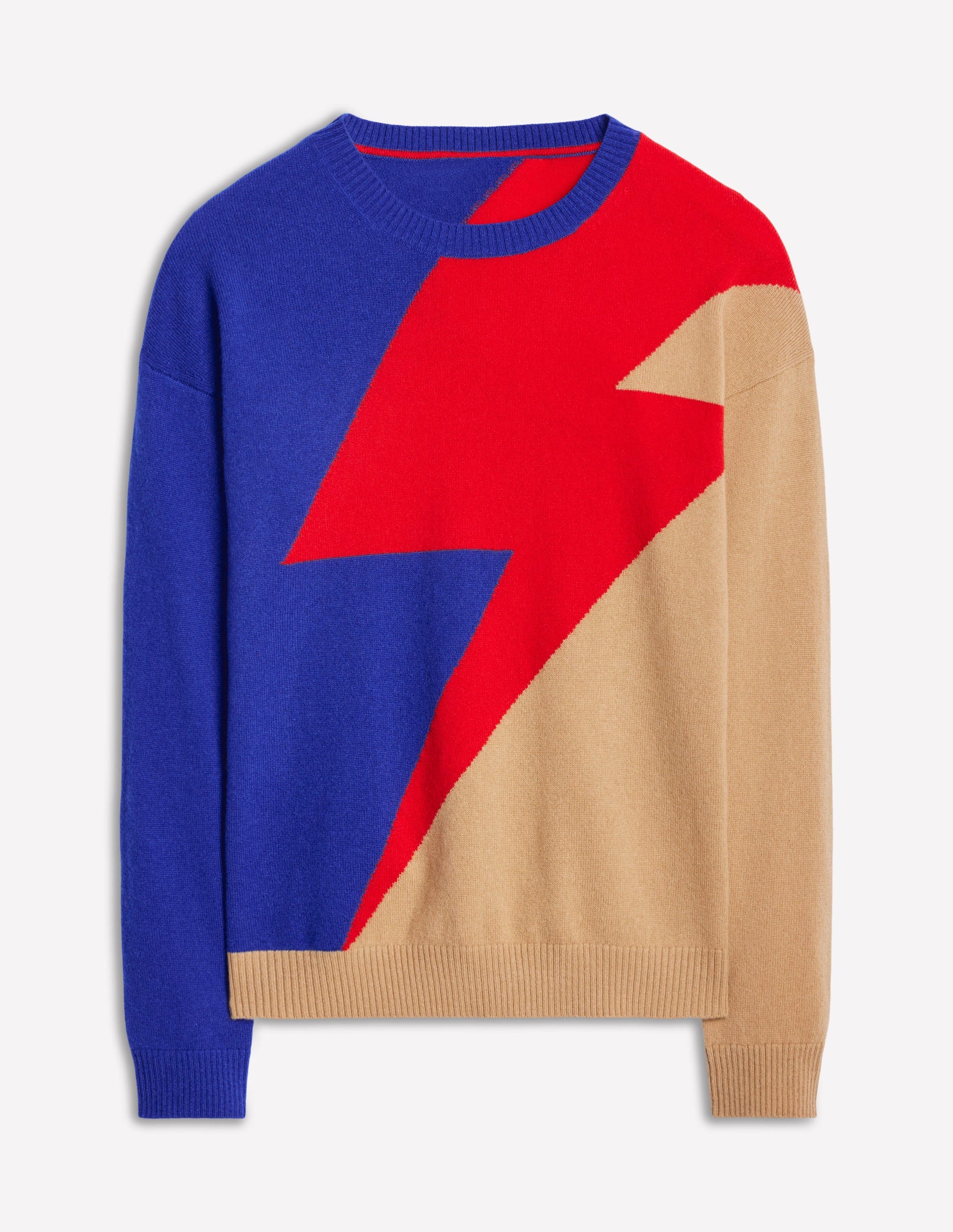 Lydia Cashmere Jumper-Camel, Lightning Bolt-8