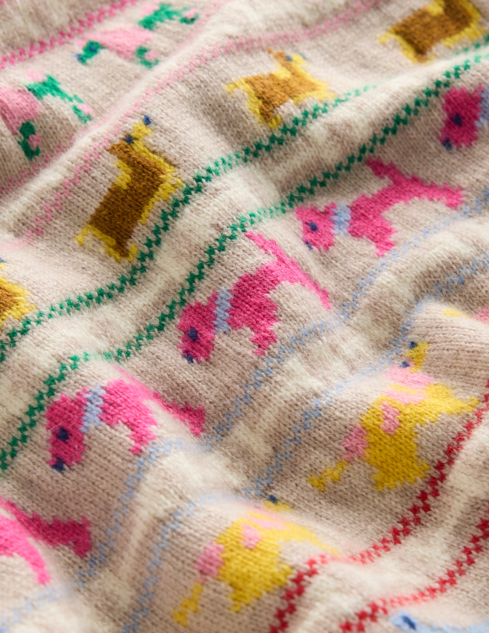 Edie Fair Isle Tank-Oatmeal Melange, Multi Dogs - Image 9