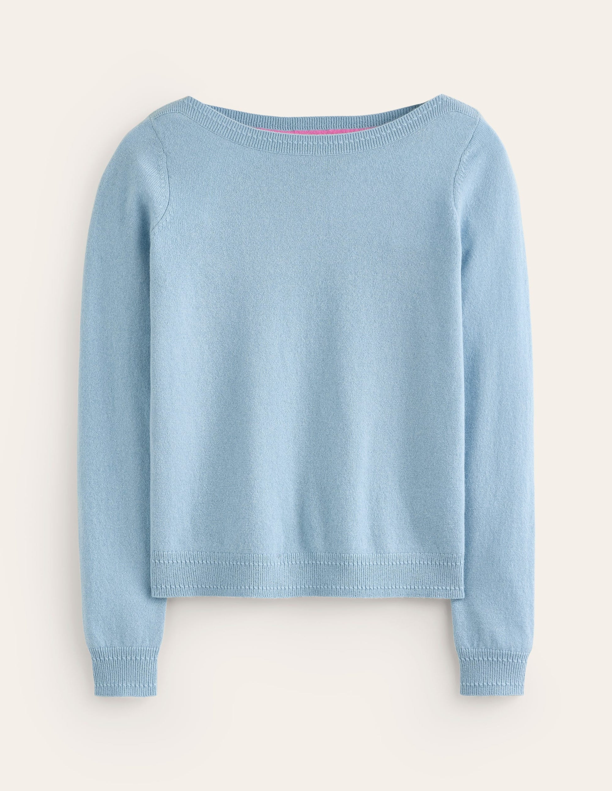 Eva Cashmere Boat Neck Jumper-Tourmaline Blue-5