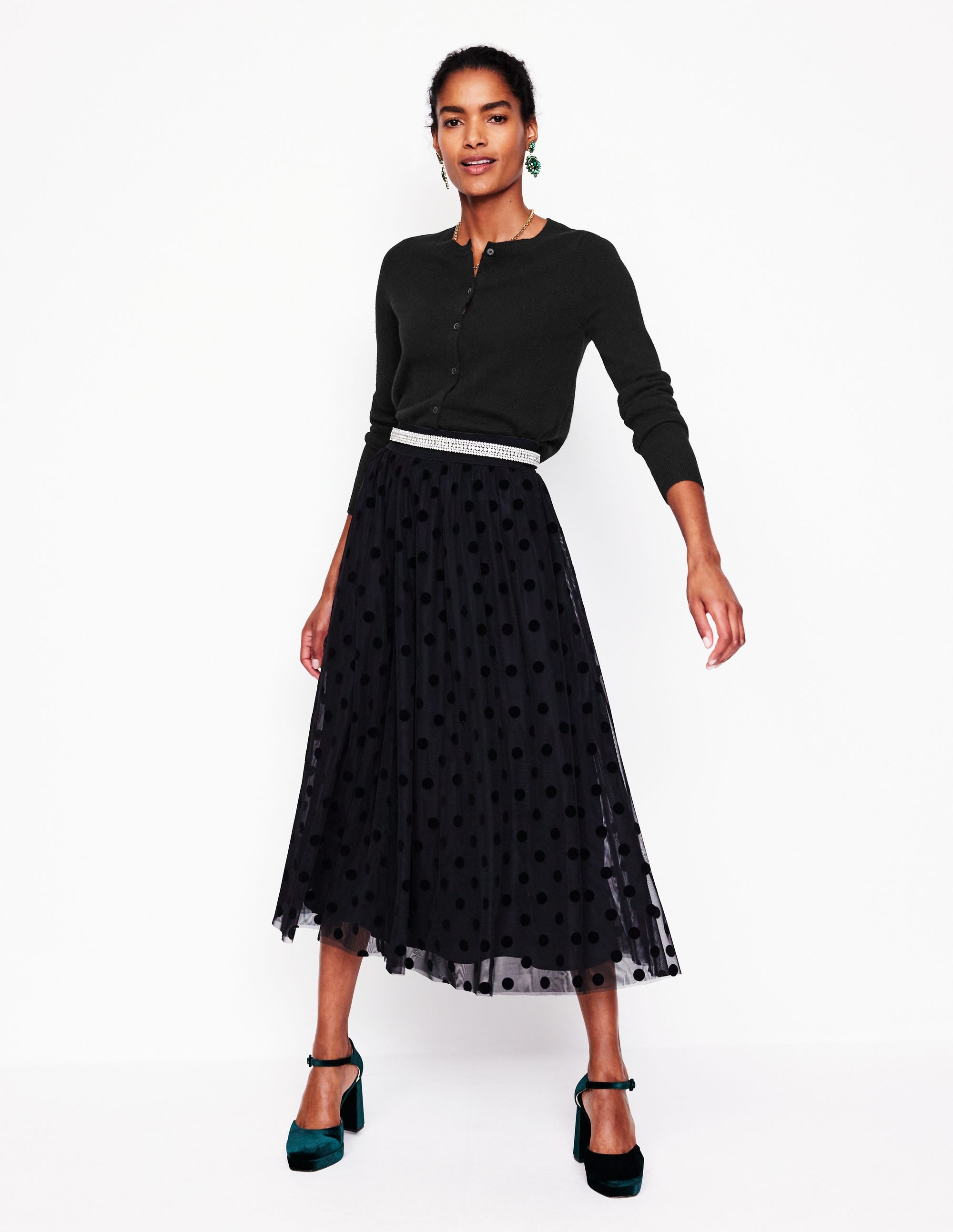 Eva Cashmere Cardigan-Black - Image 4