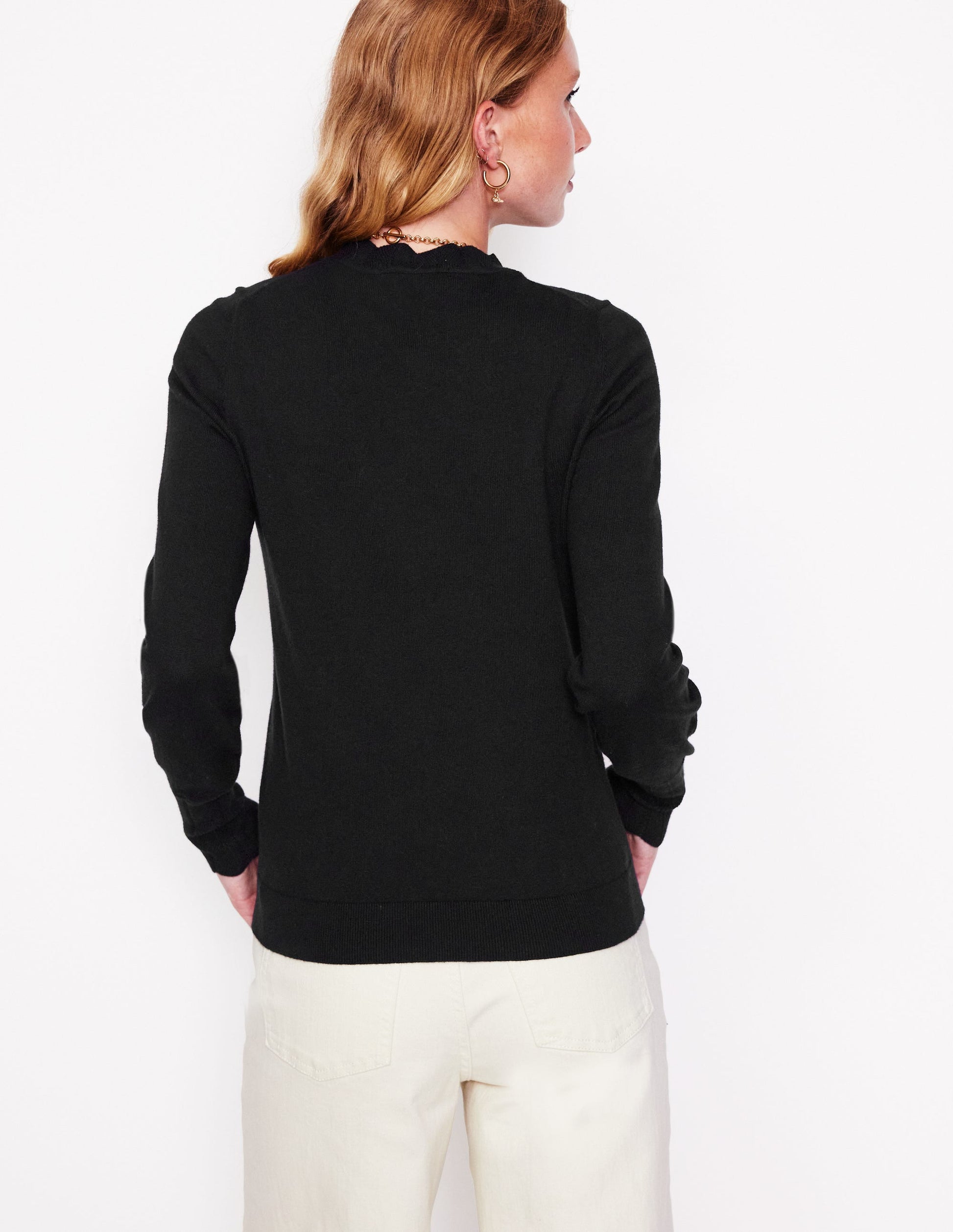 Imi Scallop Trim Jumper-Black-3
