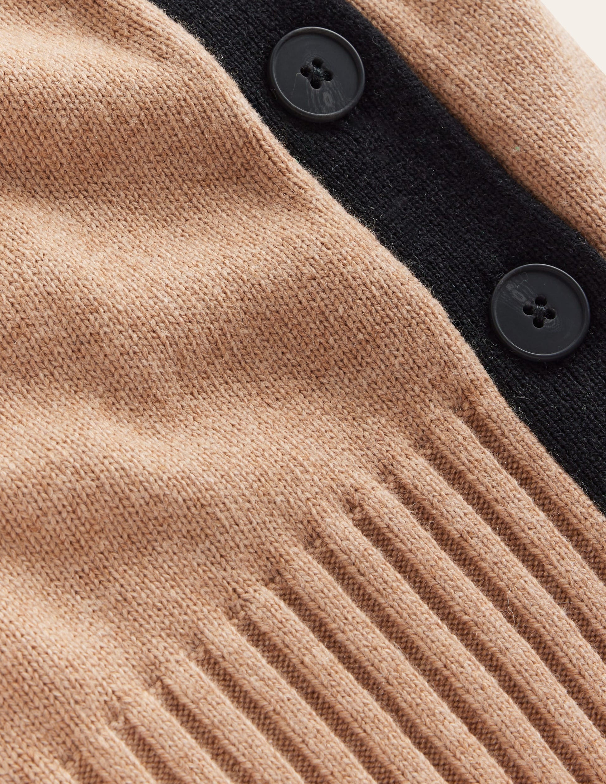 Zia Button Side Jumper-Camel Melange-6