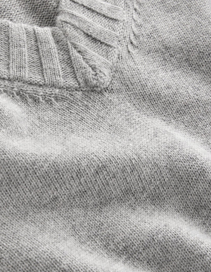 Longline V-Neck Tank-Mink Melange-6