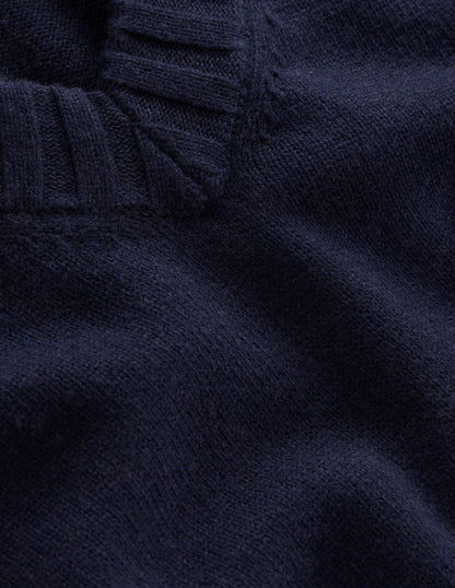 Longline V-Neck Tank-Navy-6